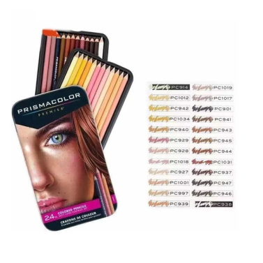 Estojo Lápis de Cor C/24 Tons de Pele Prismacolor